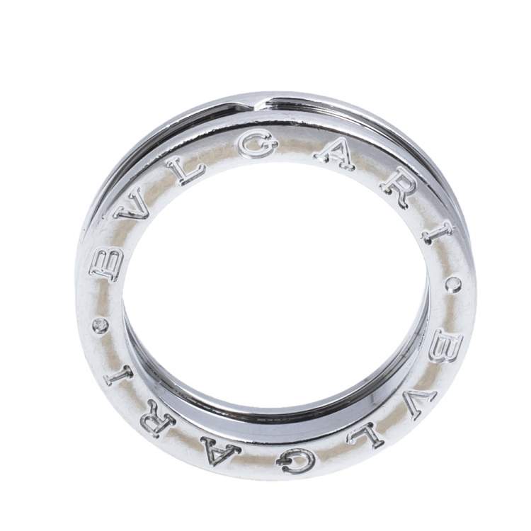 Pre Owned Bvlgari B.zero1 One-Band 18K White Gold Ring 56