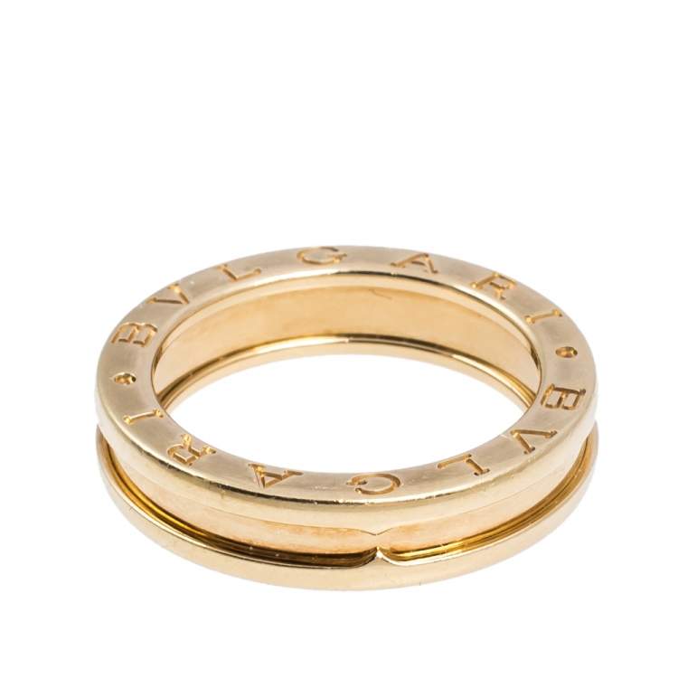 Pre Owned Bvlgari B.zero1 One-Band 18K Yellow Gold Ring 56