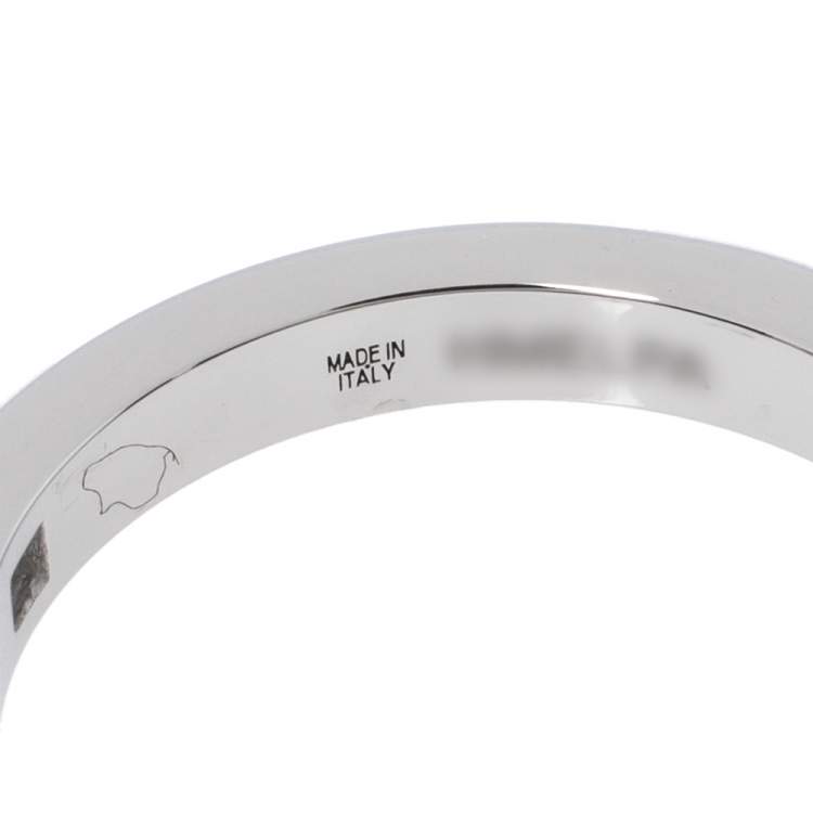 Pre Owned Bvlgari MarryMe Diamond Platinum Wedding Band Ring Size 52