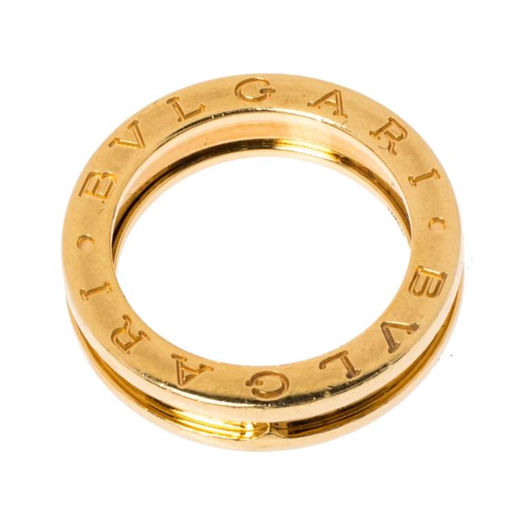 Pre Owned Bvlgari B.zero1 18K Yellow Gold One-Band Ring Size 51