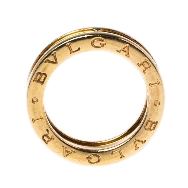 Pre Owned Bvlgari B.zero1 18K Yellow Gold One-Band Ring Size 51