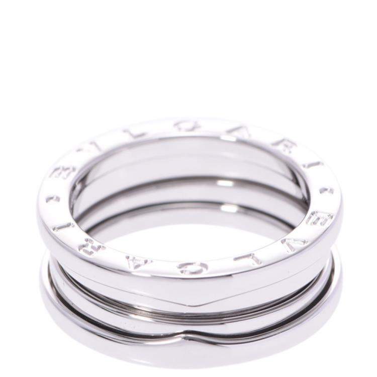 Pre Owned Bvlgari B.Zero1 1-Band 18K White Gold Ring Size EU 53