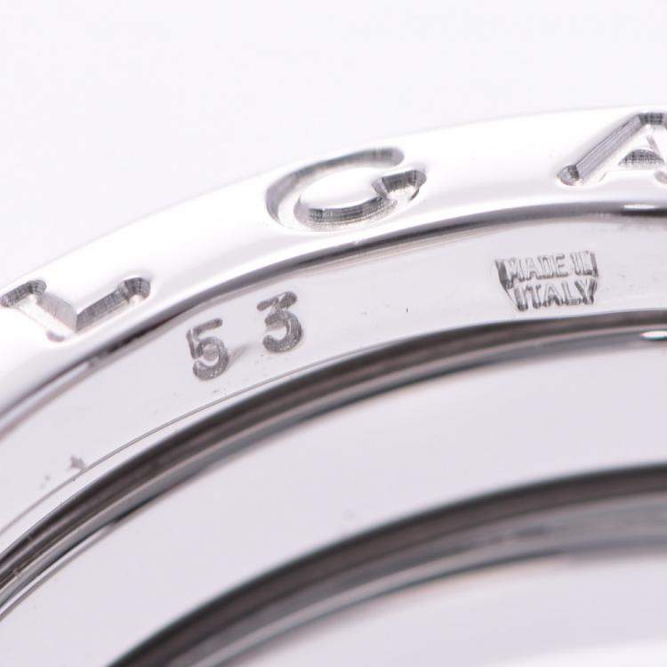 Pre Owned Bvlgari B.Zero1 1-Band 18K White Gold Ring Size EU 53
