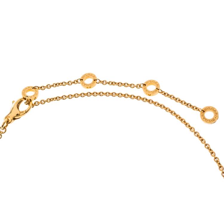 Pre Owned Bvlgari  B.Zero1 Gemstone 18K Yellow Gold Pendant Necklace