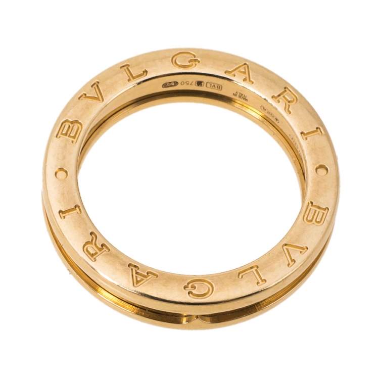 Pre Owned Bvlgari B.Zero1 18K Yellow Gold 1-Band Ring Size 57