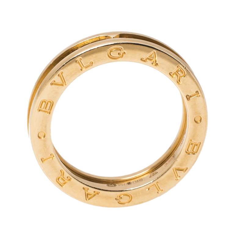 Pre Owned Bvlgari B.Zero1 18K Yellow Gold 1-Band Ring Size 57