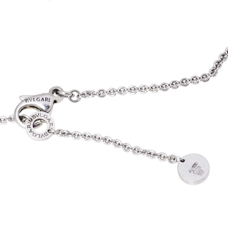 Pre Owned Bvlgari Save The Children B.zero1 Ceramic Silver Pendant Necklace