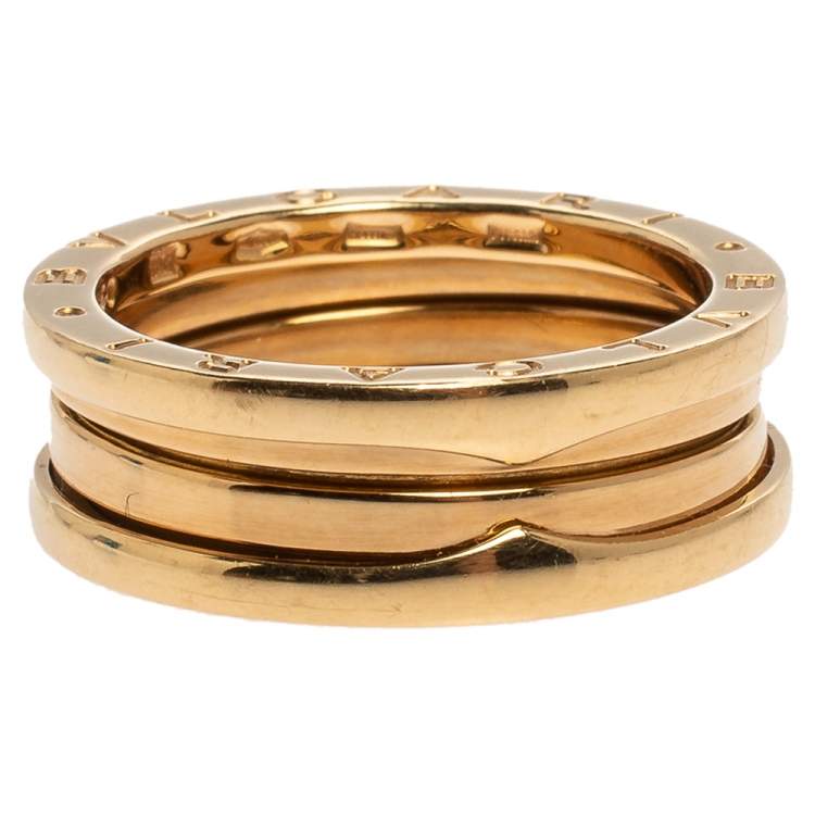 Afgekeurd Leeuw Cirkel Bvlgari B.Zero1 18K Yellow Gold 2-Band Ring Size 60 Bvlgari | TLC