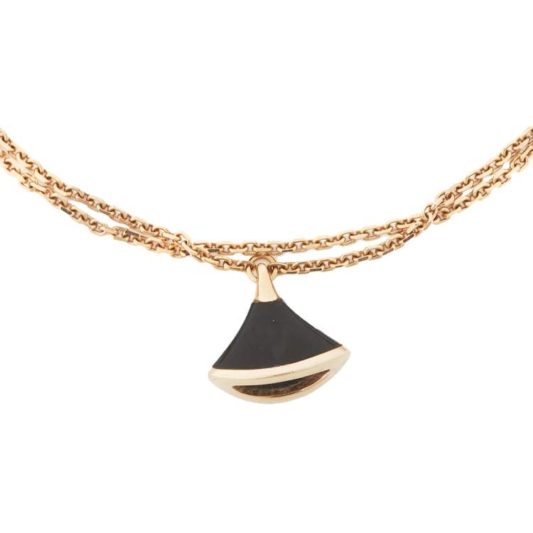 مملوكة مسبقًا  Bvlgari Divas' Dream Onyx 18K Rose Gold Bracelet ML