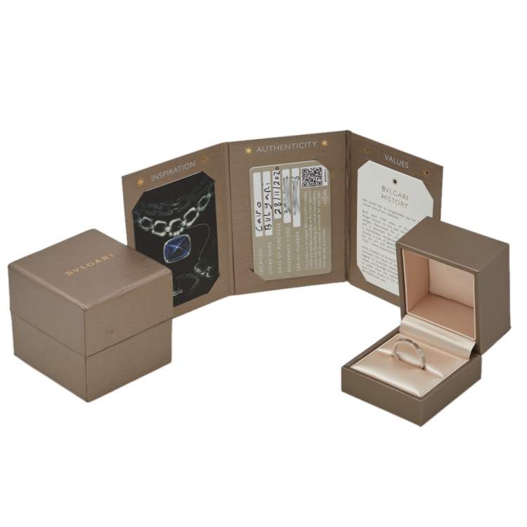 Pre Owned Bvlgari Bvlgari Platinum Band Ring Size 62