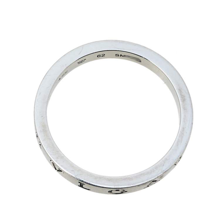 Pre Owned Bvlgari Bvlgari Platinum Band Ring Size 62
