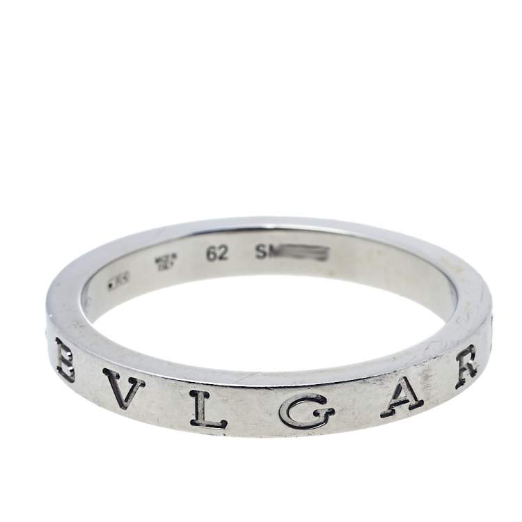Pre Owned Bvlgari Bvlgari Platinum Band Ring Size 62