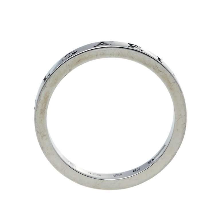 Pre Owned Bvlgari Bvlgari Platinum Band Ring Size 62