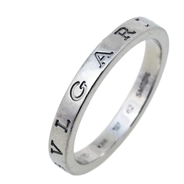 Pre Owned Bvlgari Bvlgari Platinum Band Ring Size 62