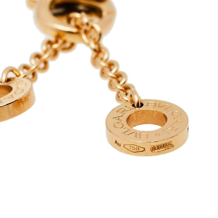 Pre Owned Bvlgari B.Zero1 White Ceramic 18K Rose Gold Pendant Necklace