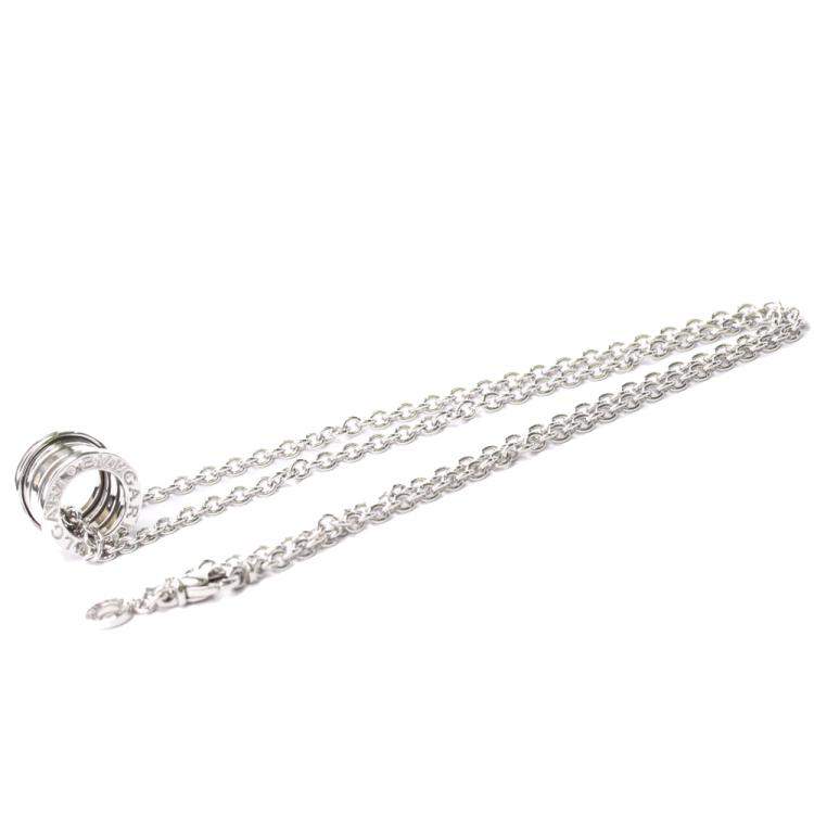 Pre Owned Bvlgari 18K White Gold B.zero1 Pendant Necklace