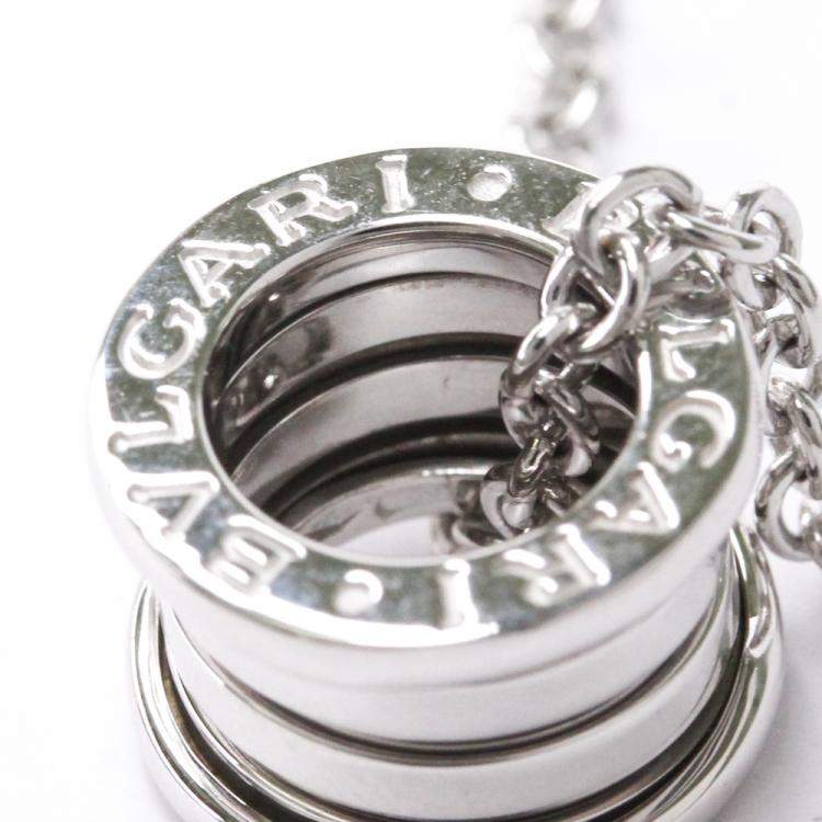 Pre Owned Bvlgari 18K White Gold B.zero1 Pendant Necklace