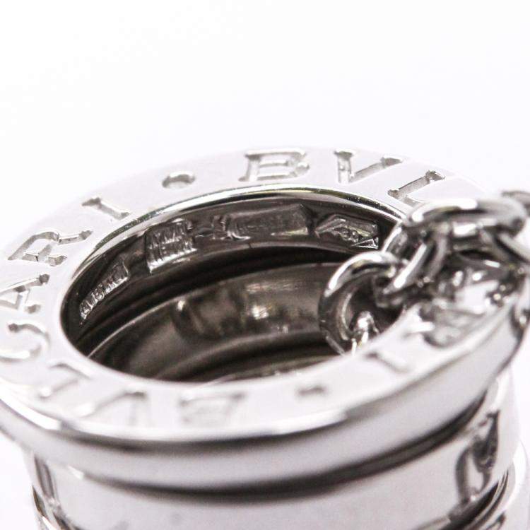 Pre Owned Bvlgari 18K White Gold B.zero1 Pendant Necklace