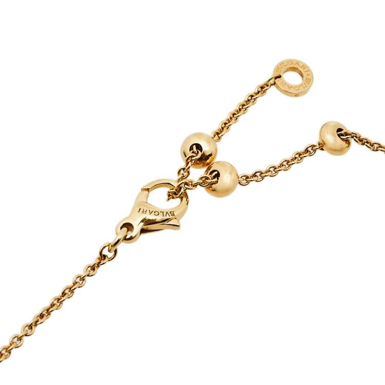 Pre Owned Bvlgari B.Zero1 18K Yellow Gold Station Necklace