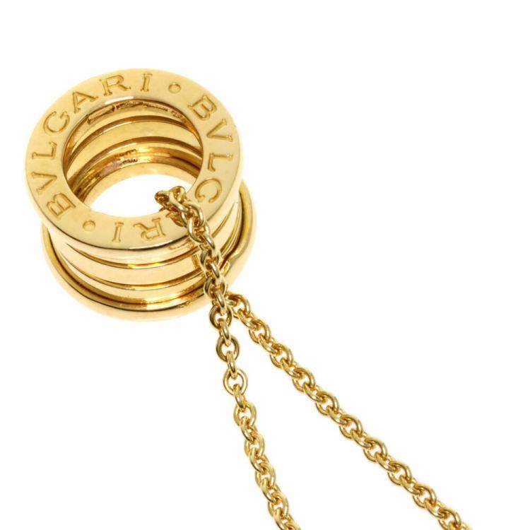 Pre Owned Bvlgari 18K Yellow Gold B.zero1 Necklace 