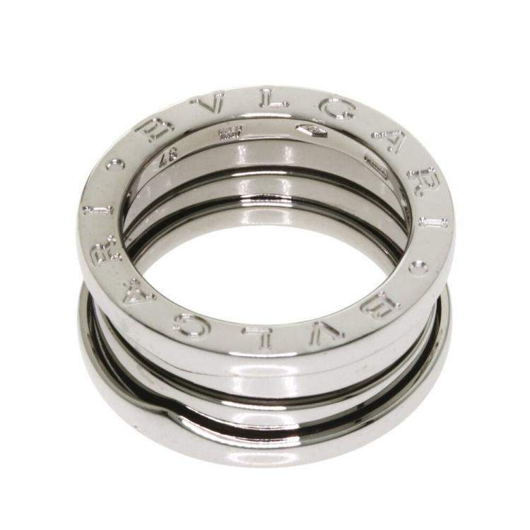 Pre Owned Bvlgari B.Zero1 3-Band 18K White Gold Ring Size EU 48
