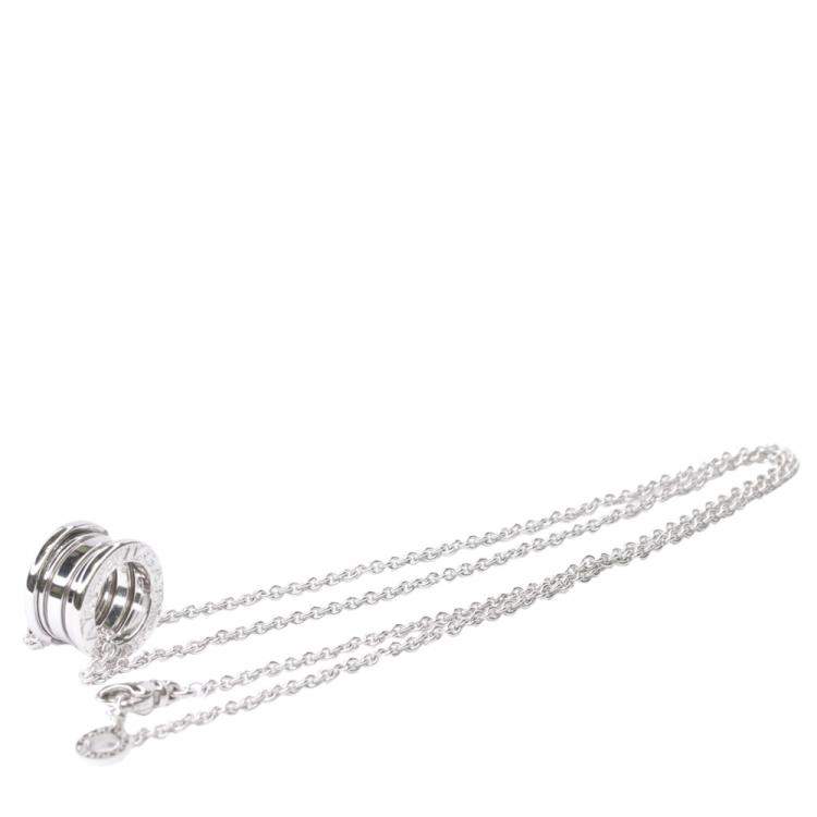 Pre Owned Bvlgari B.Zero1 18K White Gold Necklace