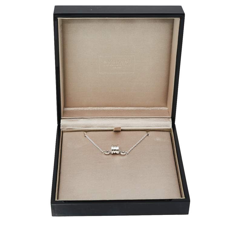 Pre Owned Bvlgari B.Zero1 18K White Gold Soft Bracelet