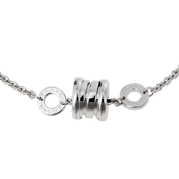 Pre Owned Bvlgari B.Zero1 18K White Gold Soft Bracelet