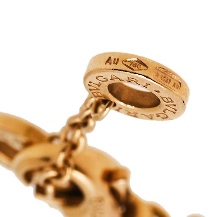 Pre Owned Bvlgari B.Zero1 Black Ceramic 18K Rose Gold Pendant Necklace