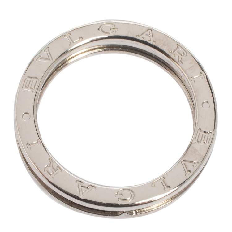 Pre Owned Bvlgari B.zero1 18K White Gold One-Band Ring Size EU 60
