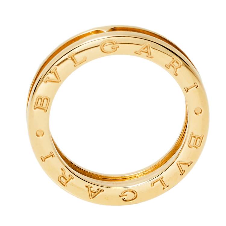 Pre Owned Bvlgari B.zero1 18K Yellow Gold One-Band Ring Size EU 55