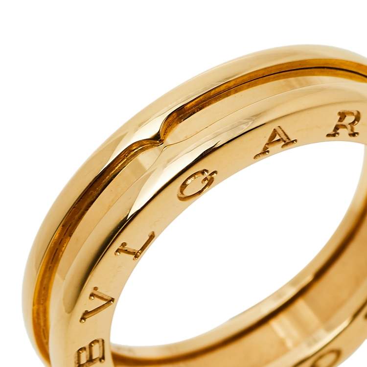 Pre Owned Bvlgari B.zero1 18K Yellow Gold One-Band Ring Size EU 55