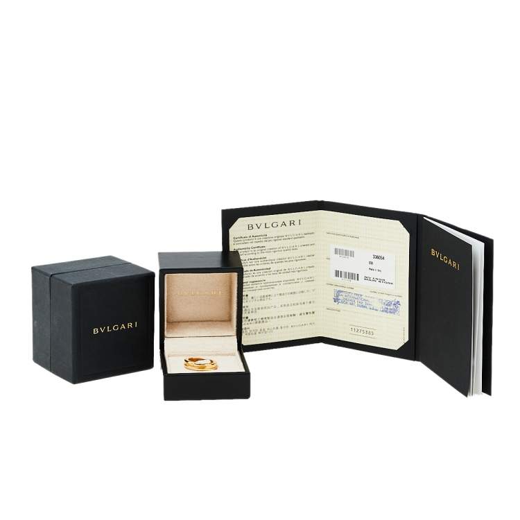 Pre Owned Bvlgari B.zero1 18K Yellow Gold One-Band Ring Size EU 55