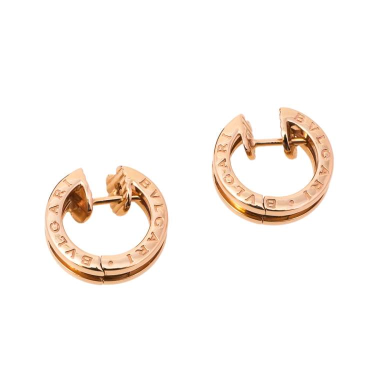 Pre Owned Bvlgari B.Zero1 18K Yellow Gold Hoop Earrings