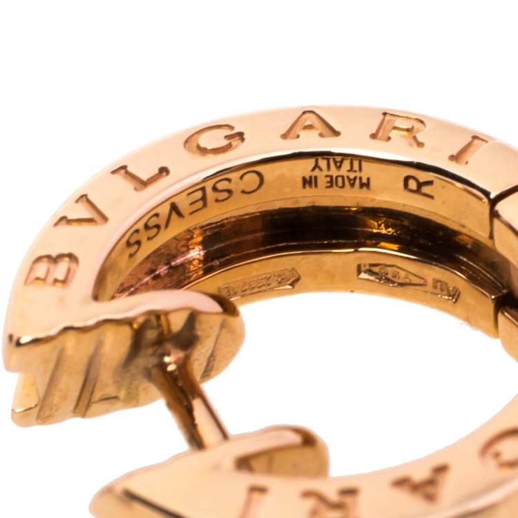 Pre Owned Bvlgari B.Zero1 18K Yellow Gold Hoop Earrings