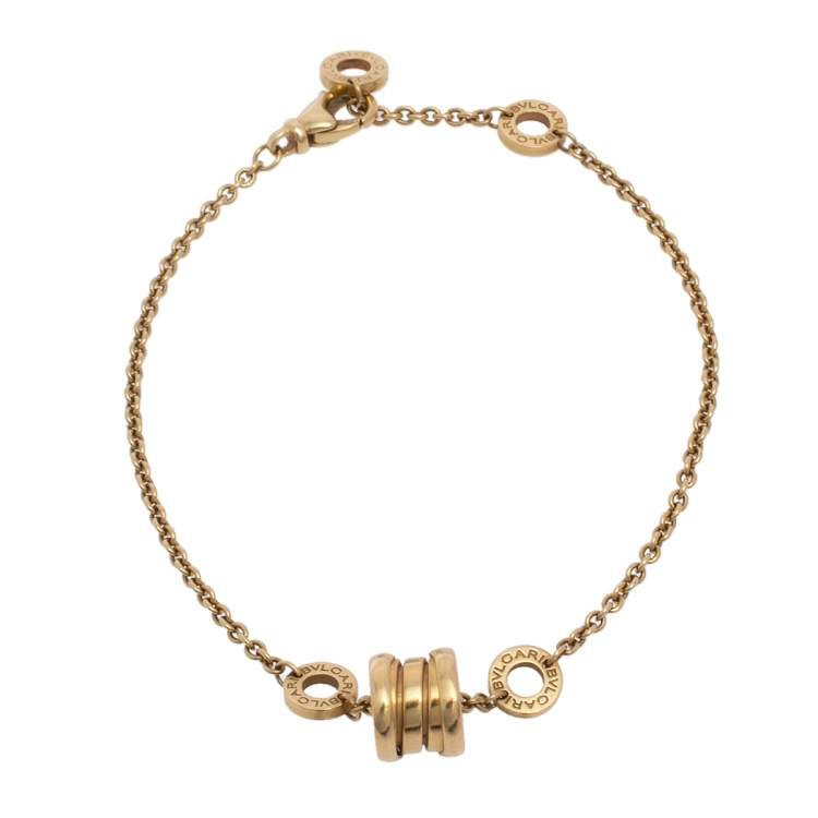 Pre Owned Bvlgari B.Zero1 18K Yellow Gold Soft Station Bracelet