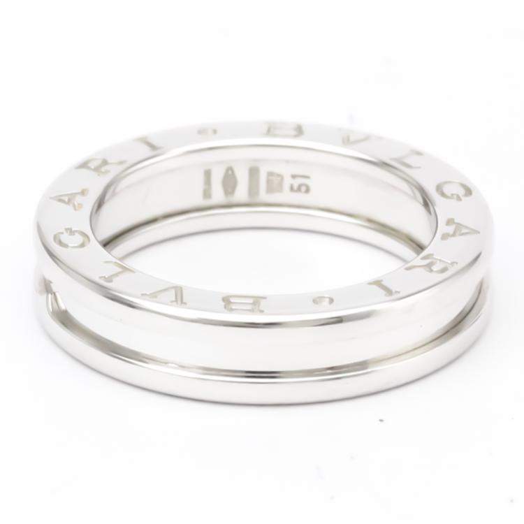 Pre Owned Bvlgari B.Zero1 1-Band White Gold Ring Size EU 51