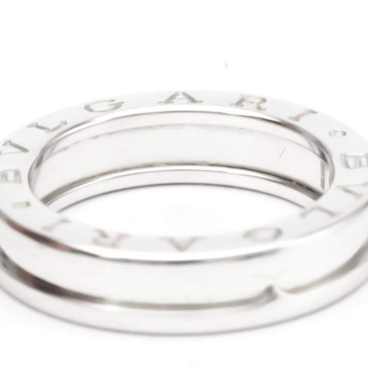 Pre Owned Bvlgari B.Zero1 1-Band White Gold Ring Size EU 51