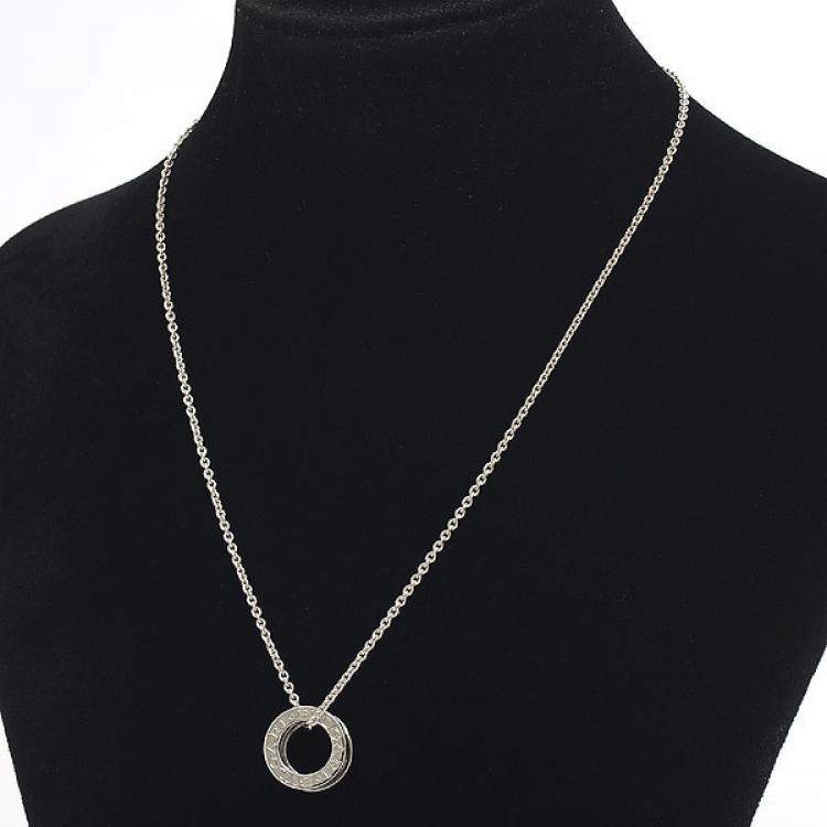 Pre Owned Bvlgari B.Zero1 18K White Gold Necklace