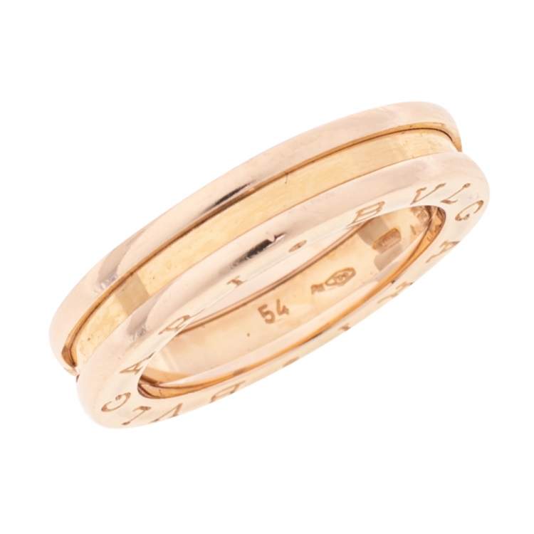 Bvlgari B.Zero1 18k Rose Gold 1-Band Ring Size 54 