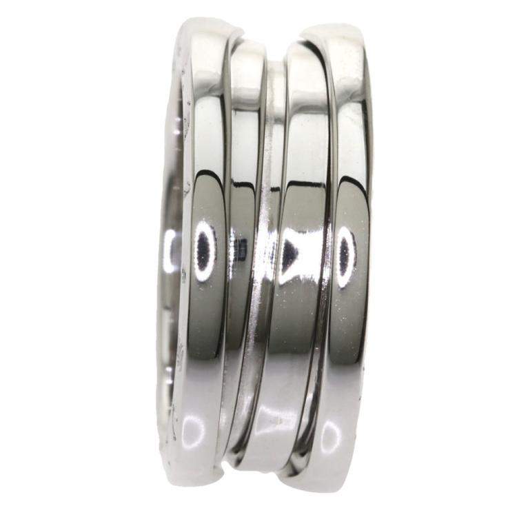 Pre Owned Bvlgari B.Zero1 18K White Gold Ring EU 49
