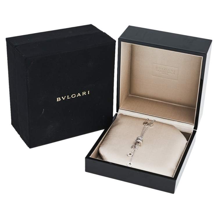 Pre Owned Bvlgari B.Zero1 18K White Gold Station Necklace