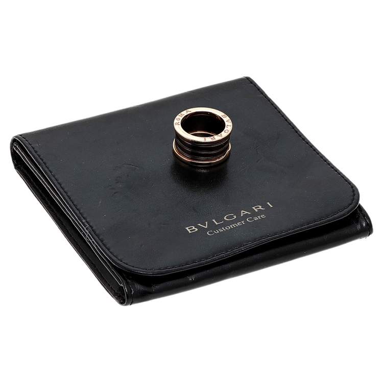 Pre Owned  Bvlgari B.Zero1 Roma Bronze Ceramic 18K Rose Gold 4-Band Ring Size 53