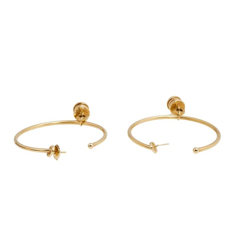 Pre Owned Bvlgari B.Zero1 18k Yellow Gold Hoop Earrings