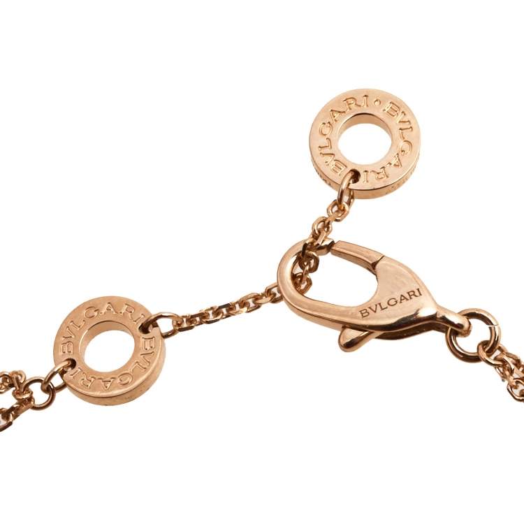 Pre Owned Bvlgari Divas' Dream Diamond 18K Rose Gold Bracelet M/L