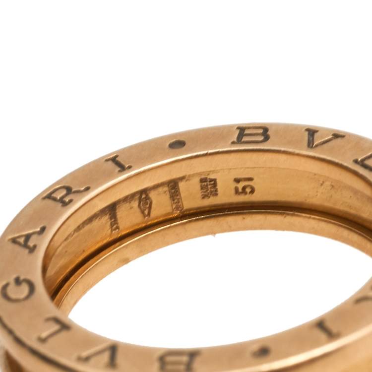 Pre Owned Bvlgari B.Zero1 18K Rose Gold 1-Band Ring Size 51
