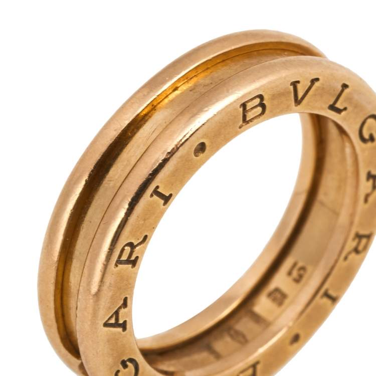 Pre Owned Bvlgari B.Zero1 18K Rose Gold 1-Band Ring Size 51