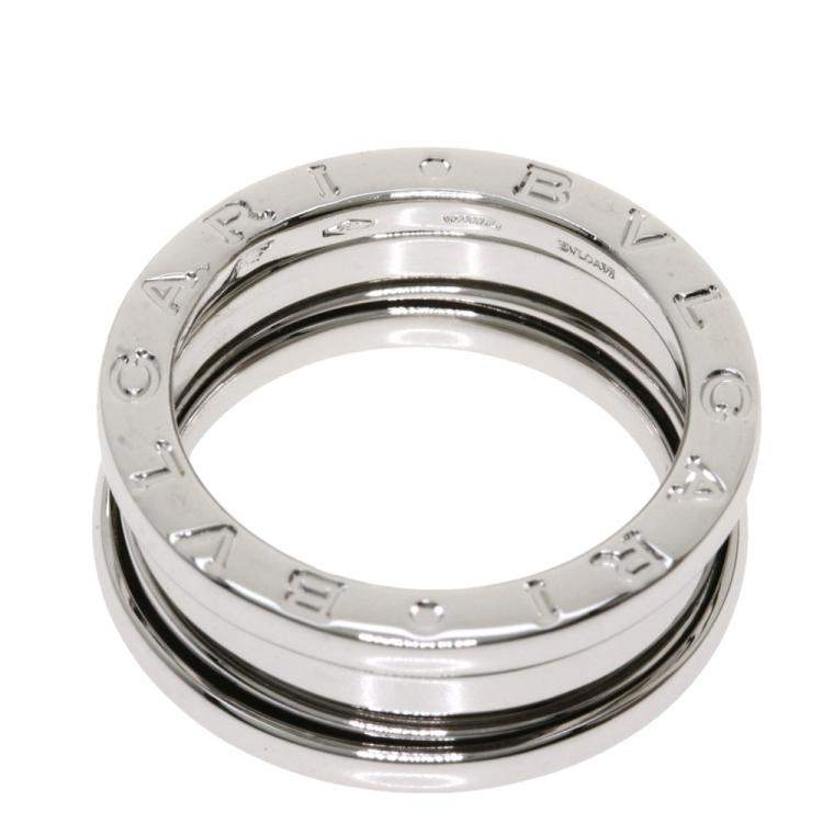Pre Owned Bvlgari B-zero1 18K White Gold Ring EU 50.5