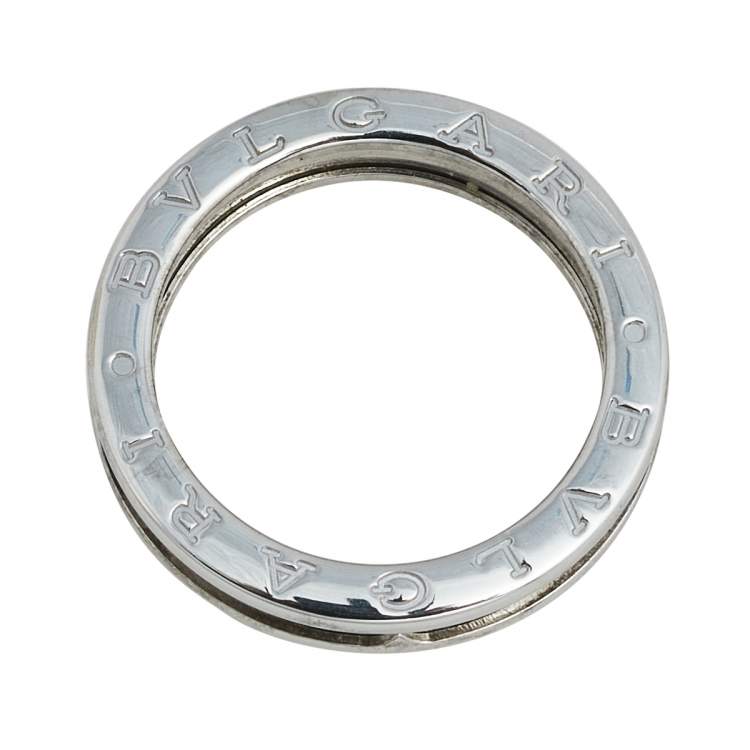 Pre Owned Bvlgari B.Zero1 18K White Gold 1-Band Ring Size 60