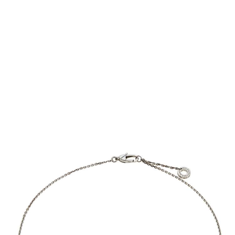 Pre Owned Bvlgari Divas' Dream Diamond 18k White Gold Pendant Necklace